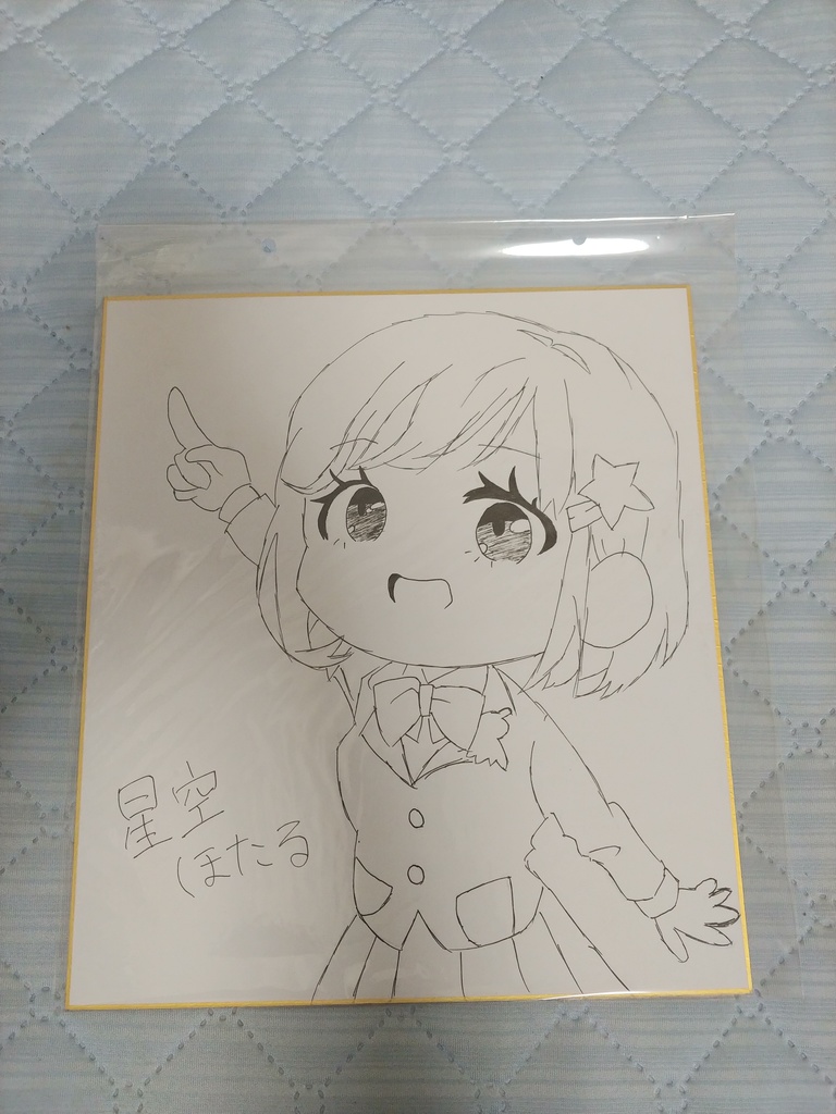 [一点物]手書き色紙　星空ほたる
