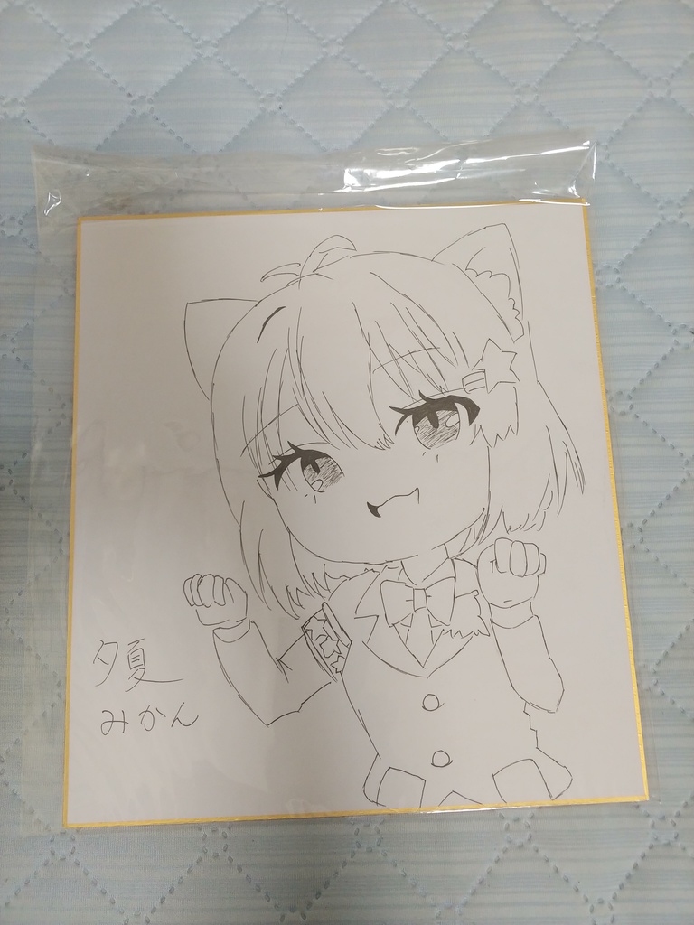 [一点物]手書き色紙　夕夏みかん