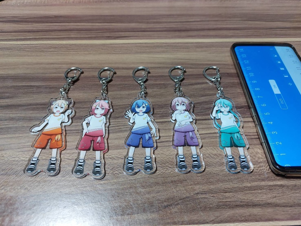 アクリルキーホルダー5人セット