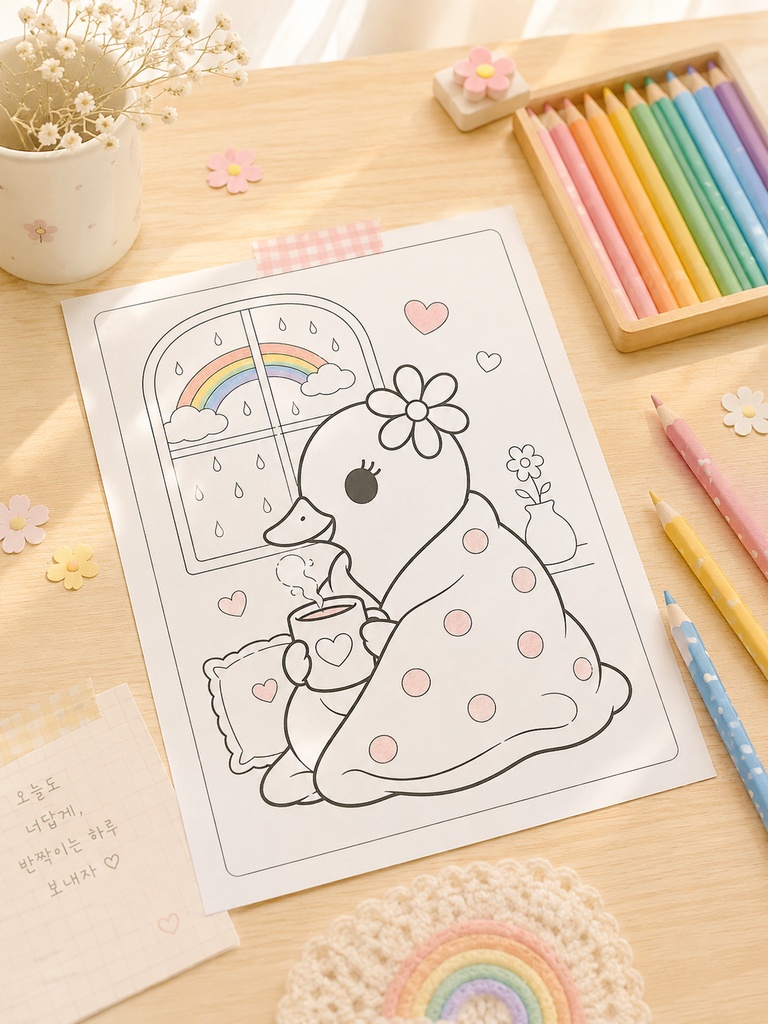 ぴょんありのぬりえ【10枚セット】|A4ダウンロード版