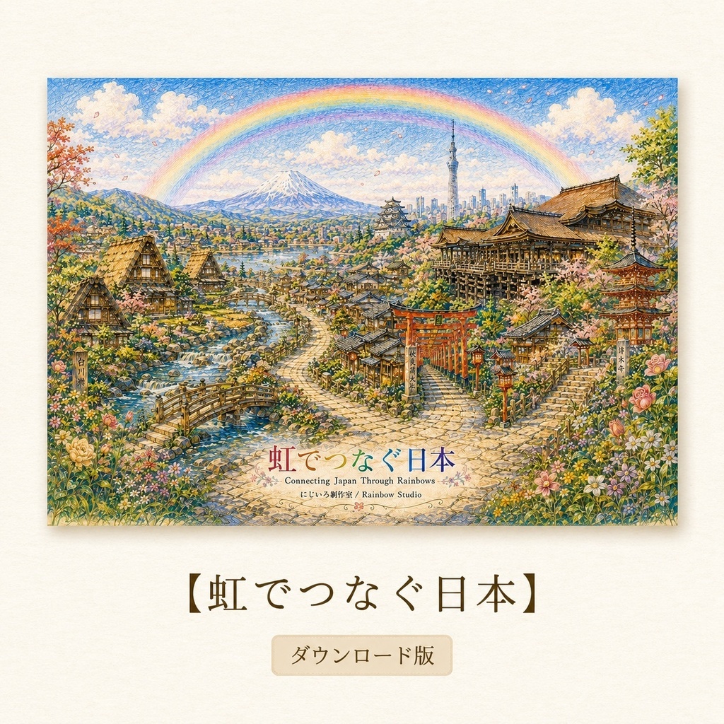 虹でつなぐ日本【アートコレクション・ＪＰＧダウンロード版】