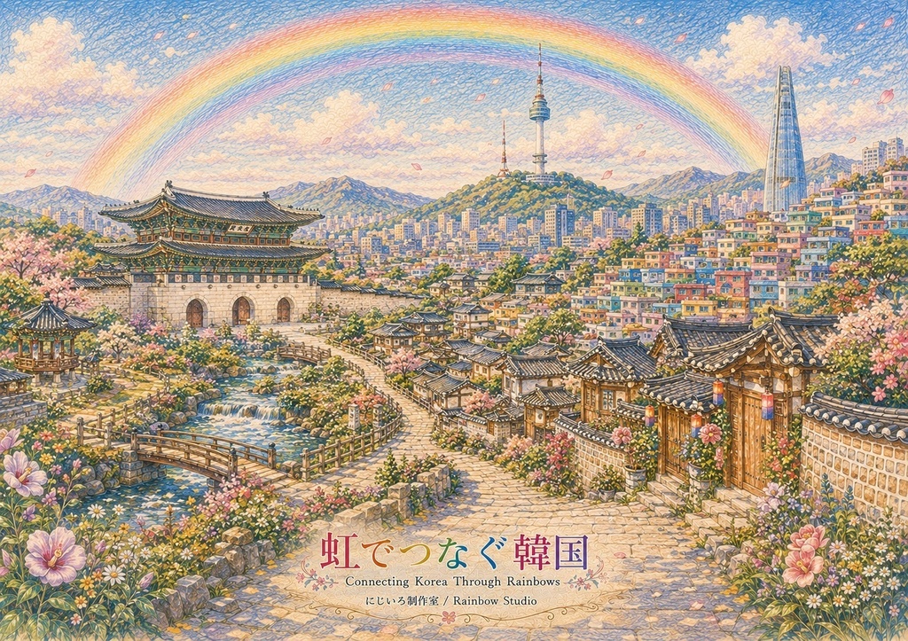虹でつなぐ韓国【アートコレクション・JPGダウンロード版】