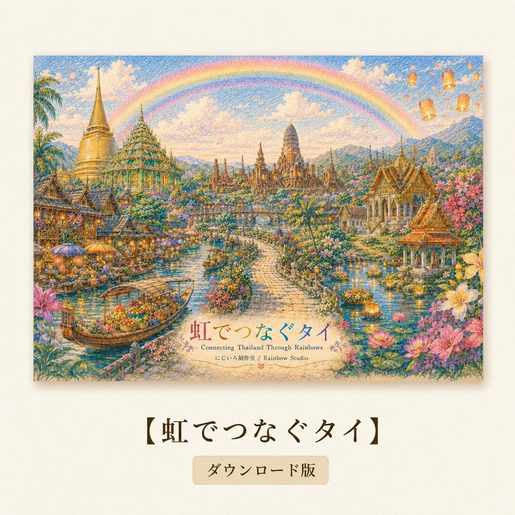 虹でつなぐタイ【アートコレクション・JPGダウンロード版】