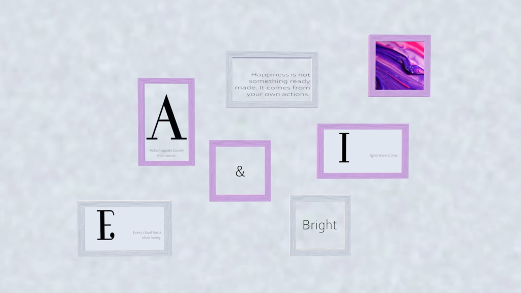 Mini Wall Decor Kit おしゃれ壁掛け額縁【3Dモデル】