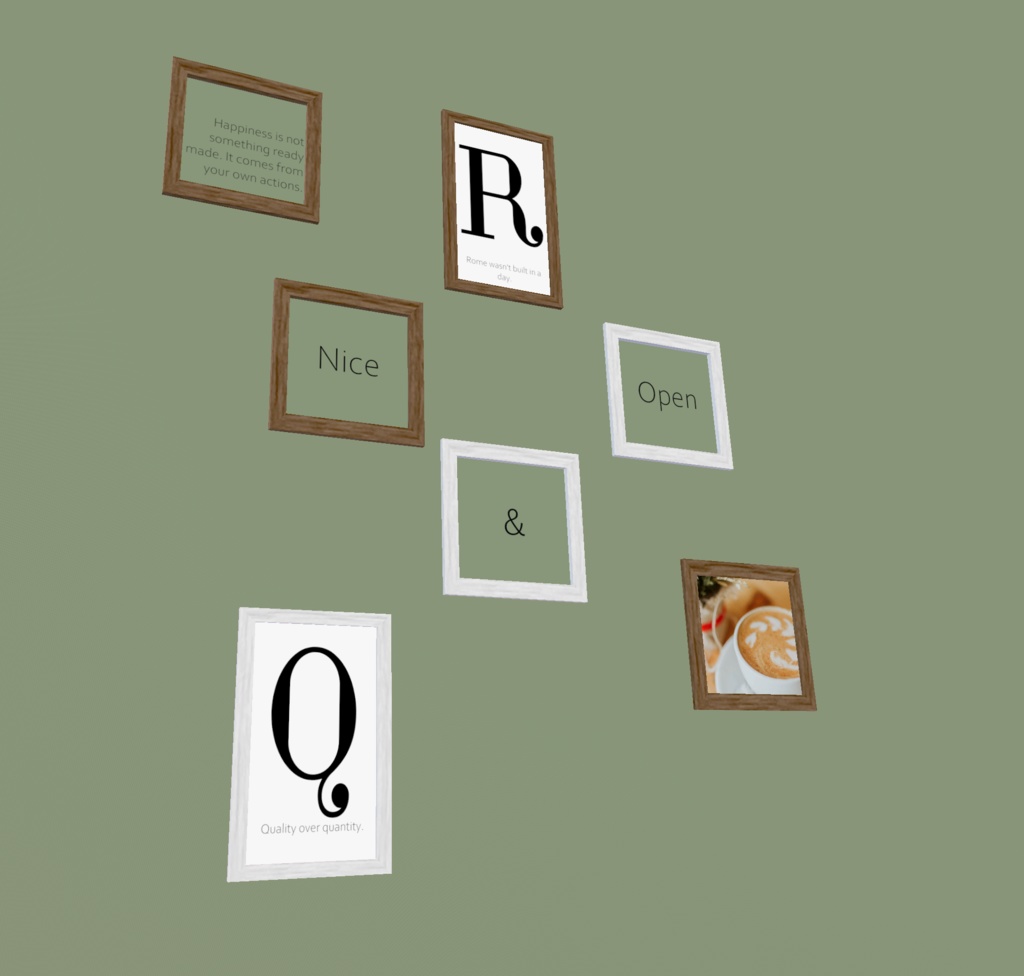 Mini Wall Decor Kit おしゃれ壁掛け額縁【3Dモデル】