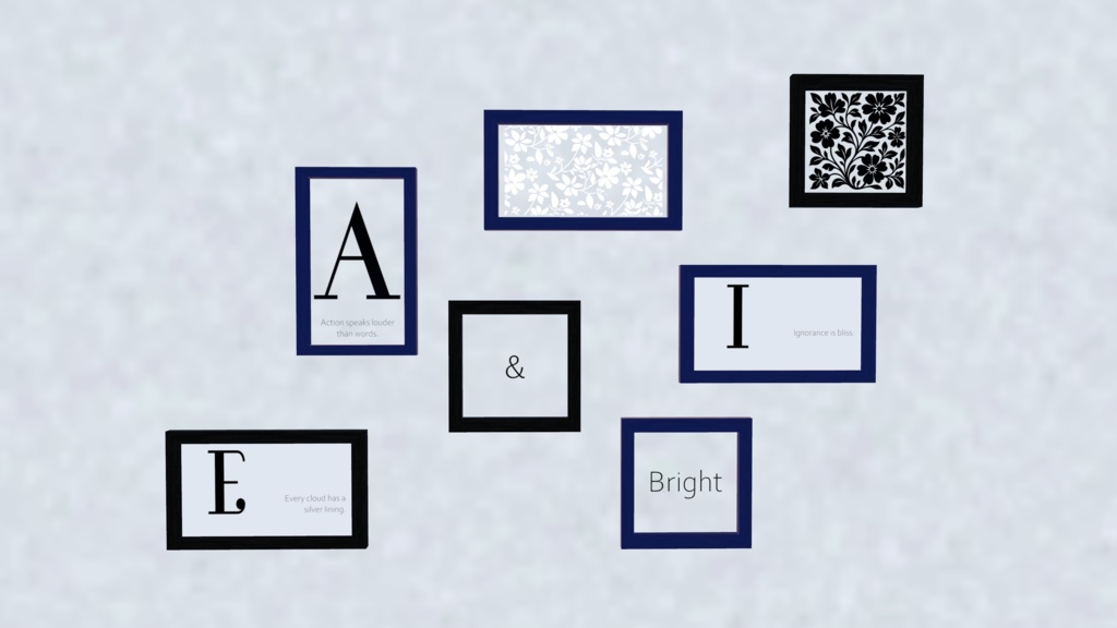 Mini Wall Decor Kit おしゃれ壁掛け額縁【3Dモデル】