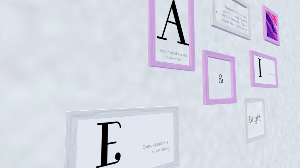 Mini Wall Decor Kit おしゃれ壁掛け額縁【3Dモデル】