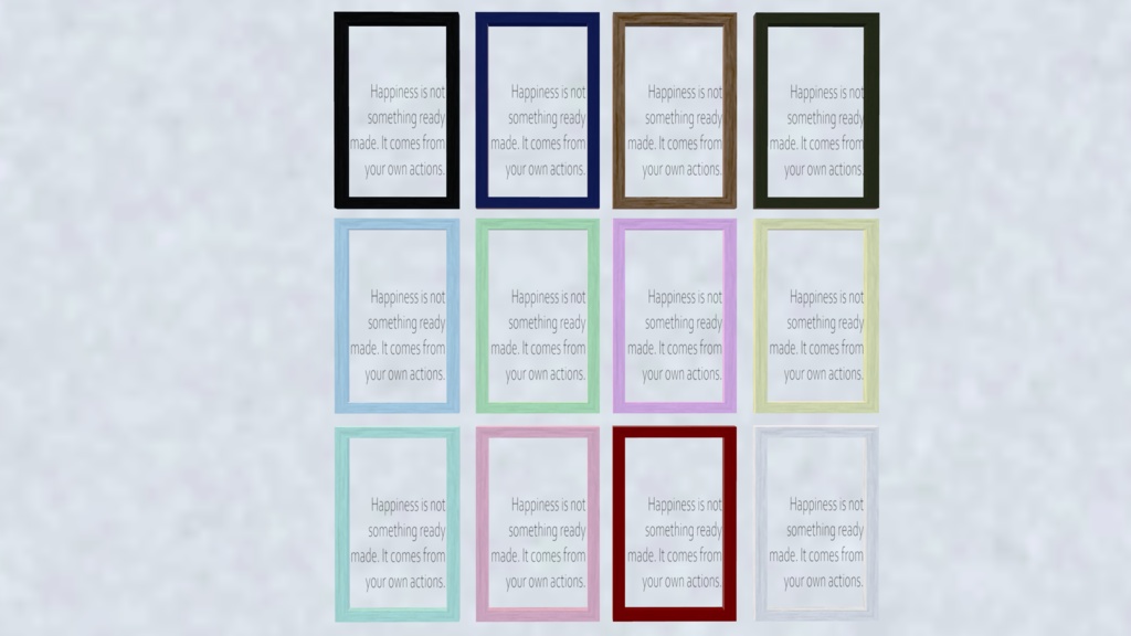 Mini Wall Decor Kit おしゃれ壁掛け額縁【3Dモデル】