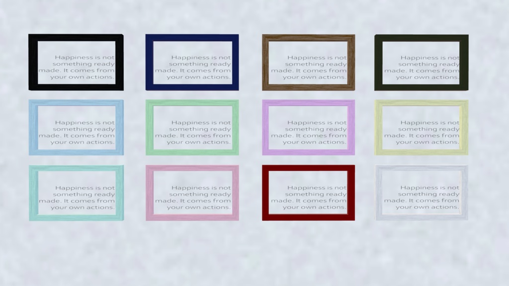 Mini Wall Decor Kit おしゃれ壁掛け額縁【3Dモデル】