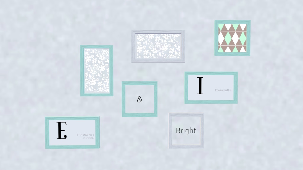 Mini Wall Decor Kit おしゃれ壁掛け額縁【3Dモデル】