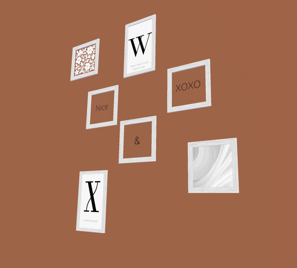 Mini Wall Decor Kit おしゃれ壁掛け額縁【3Dモデル】