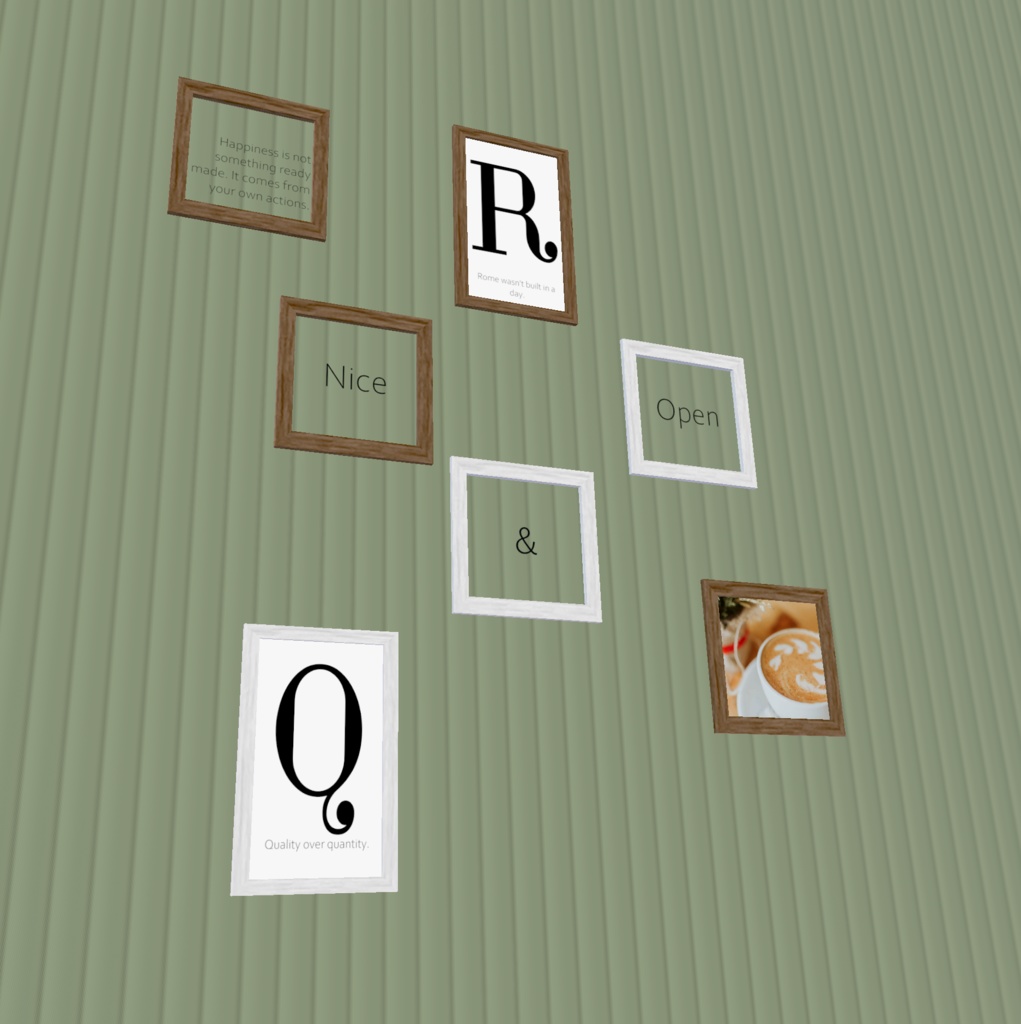 Mini Wall Decor Kit おしゃれ壁掛け額縁【3Dモデル】