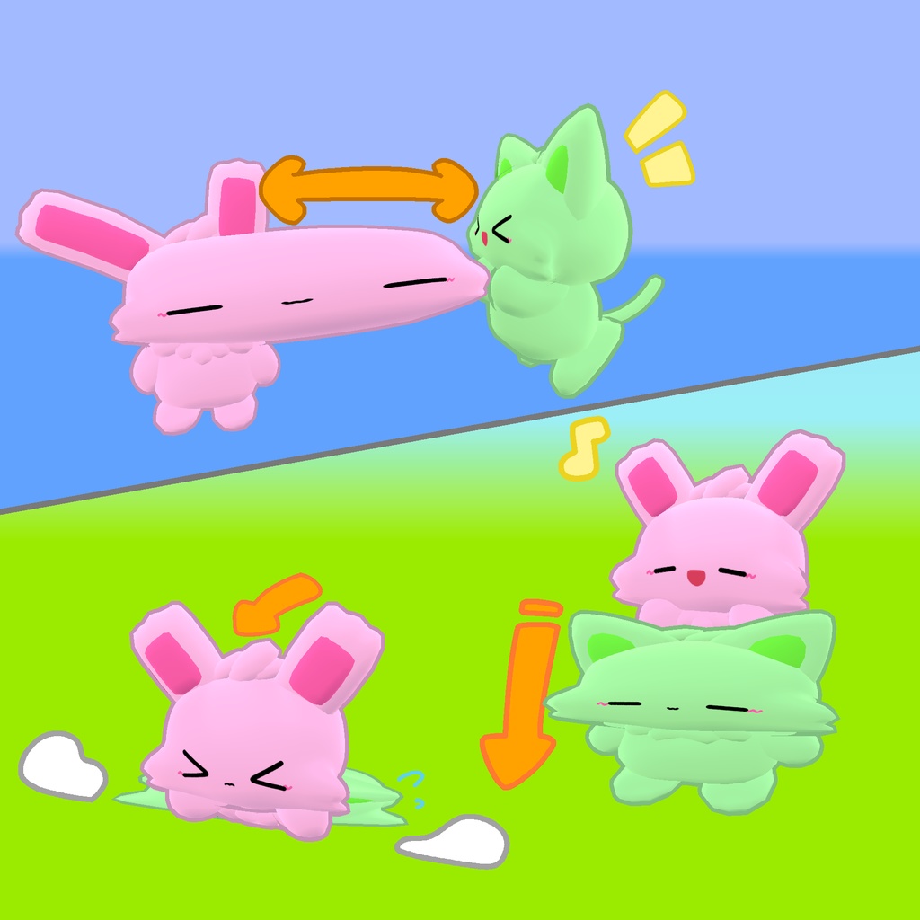 Roto + Ana【VRChat想定 - 3Dアバター】