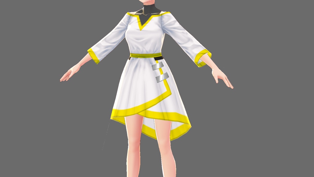 【VRoid】肩だしワンピースx6色【衣装】