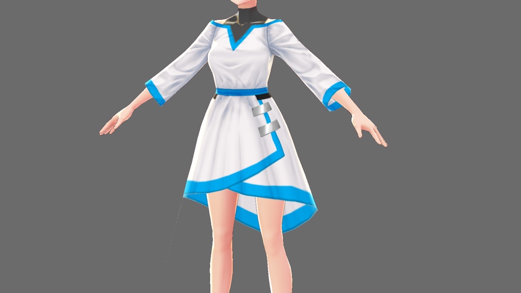 【VRoid】肩だしワンピースx6色【衣装】