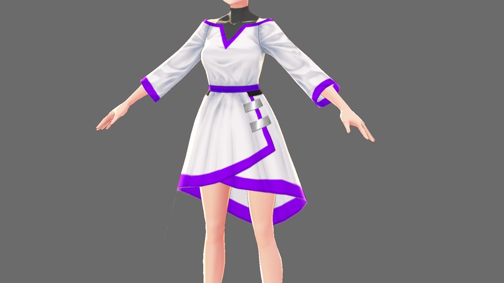 【VRoid】肩だしワンピースx6色【衣装】