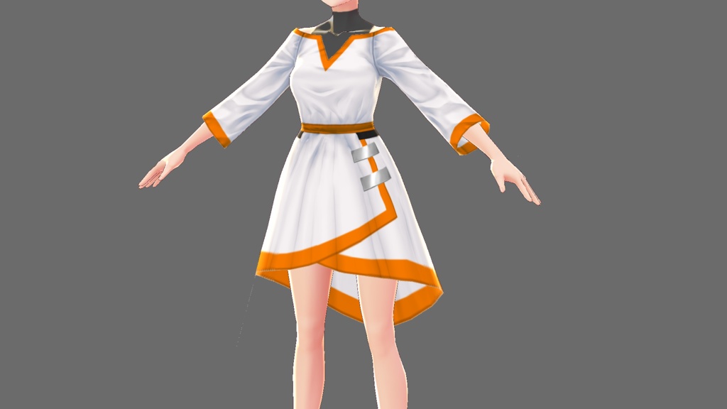 【VRoid】肩だしワンピースx6色【衣装】