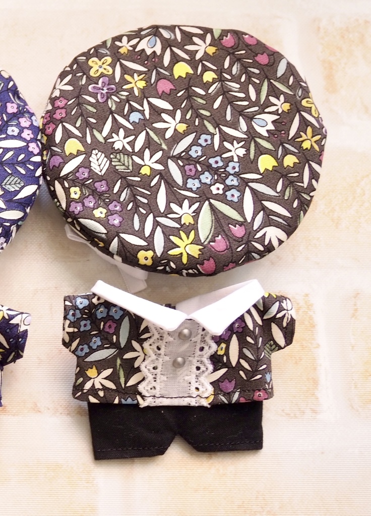 お花のベレー帽セット(ちびぐるみ)