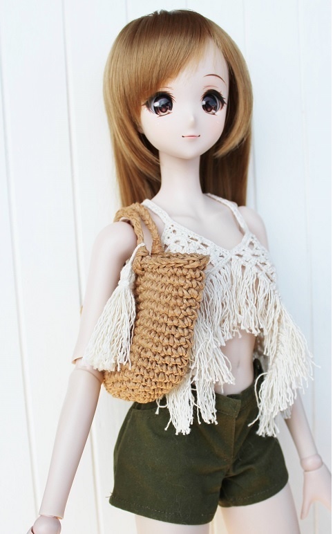 1/3ドールサイズ かごバッグ