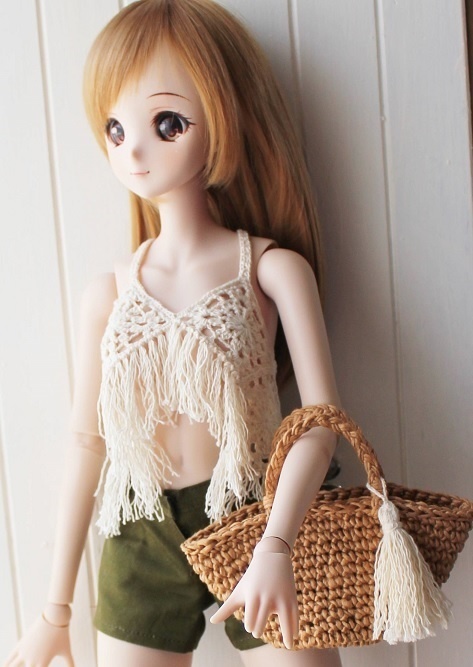 1/3ドールサイズ かごバッグ