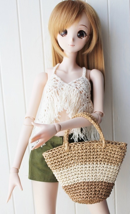 1/3ドールサイズ かごバッグ