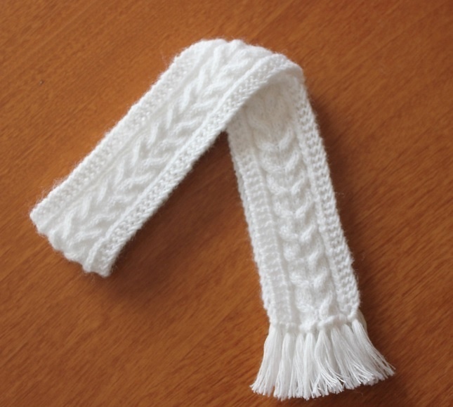 ニット帽&マフラー 白