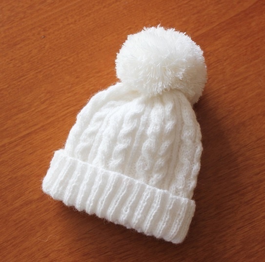 ニット帽&マフラー 白
