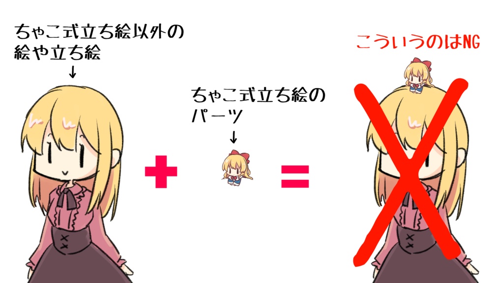ちゃこ式ゆっくり小悪魔(短髪)立ち絵素材