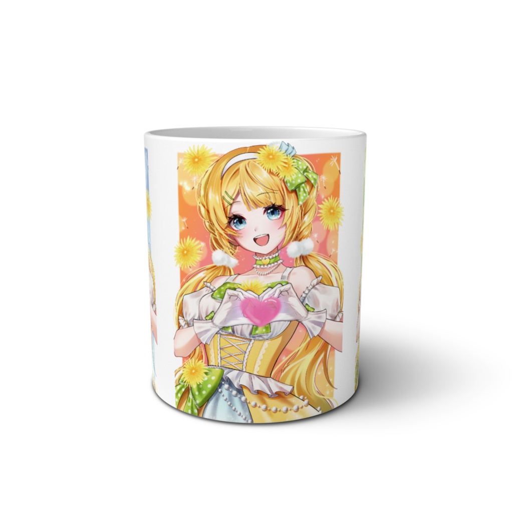 ヒラルン☆背景タンポポ3色マグカップ
