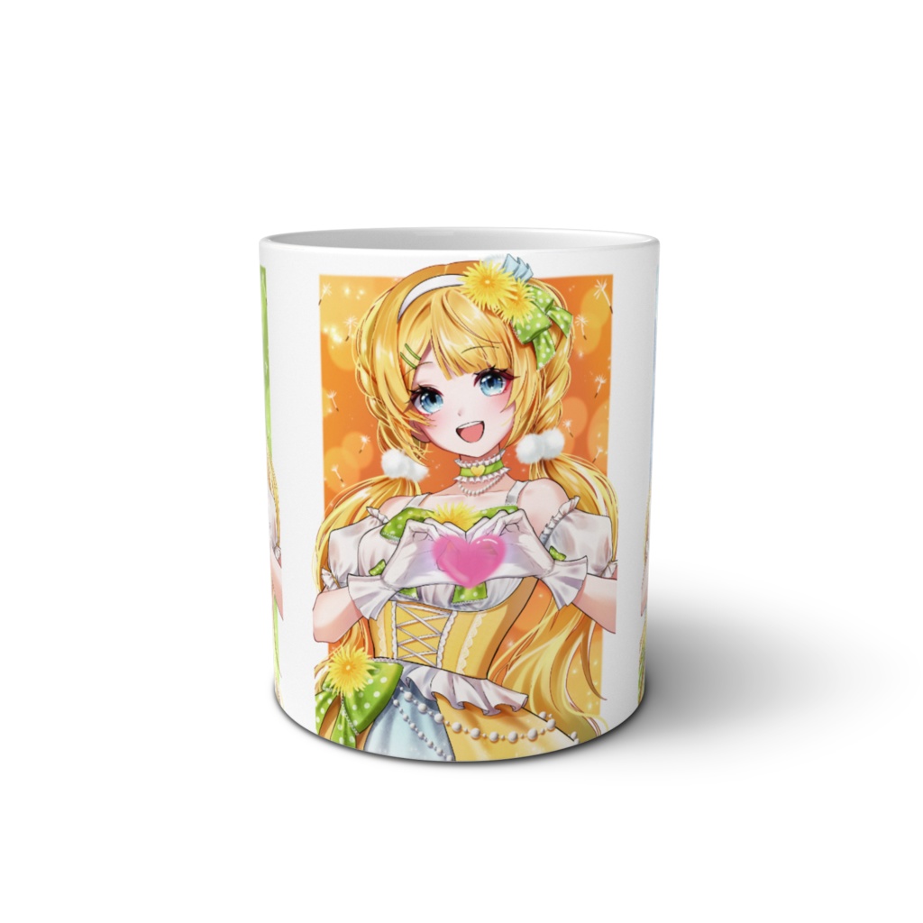 ヒラルン☆3色背景綿毛マグカップ