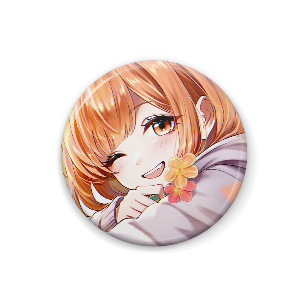 スマイル缶バッチ