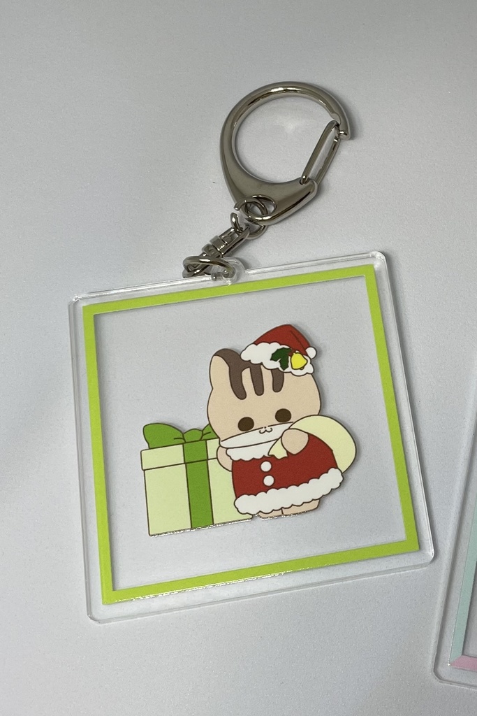 リスくんアクリルキーホルダー_クリスマス