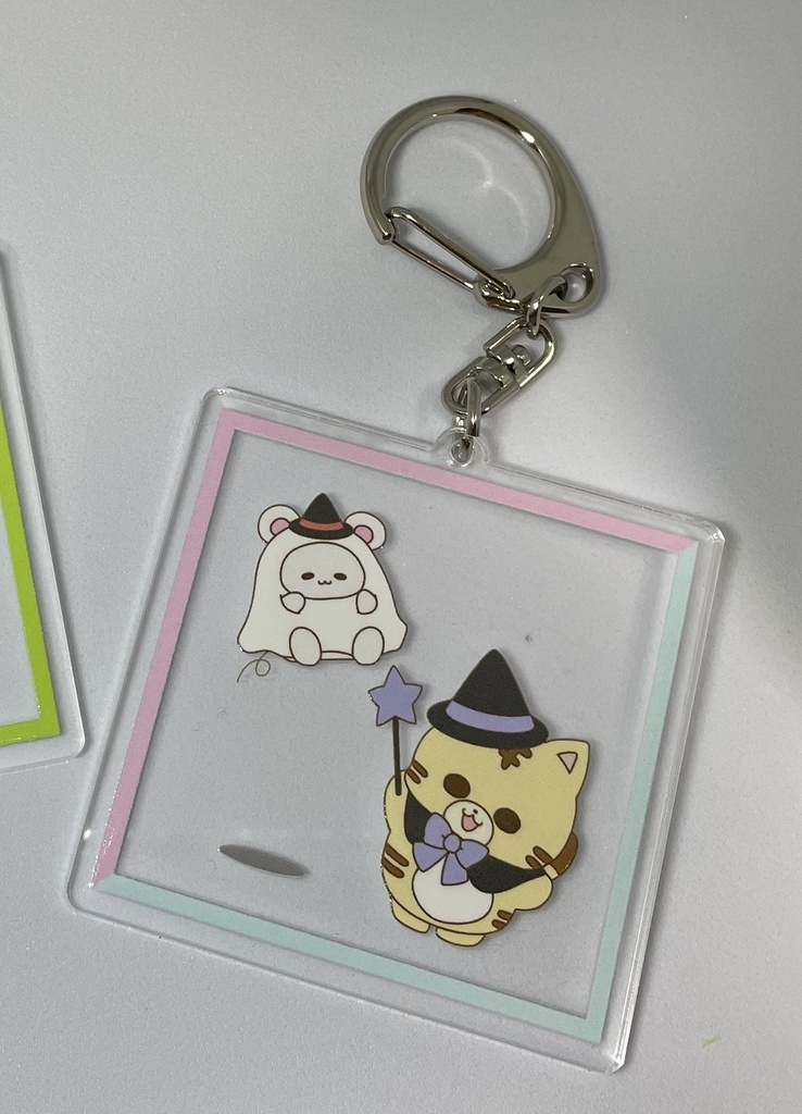 トラネコちゃんネズミちゃんアクリルキーホルダー_ハロウィン