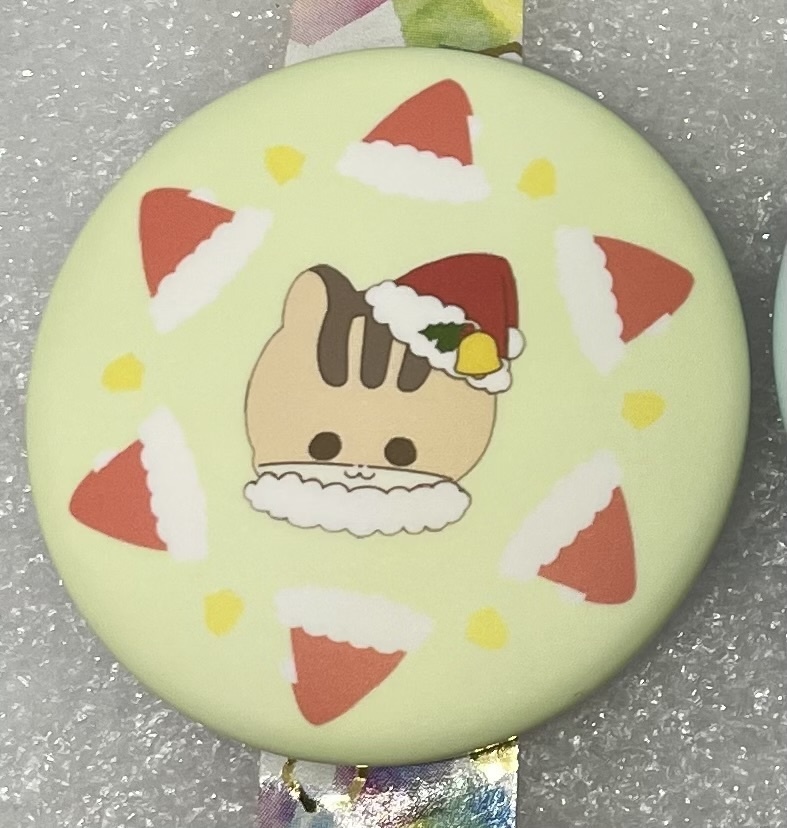リスくん缶バッジ_クリスマス