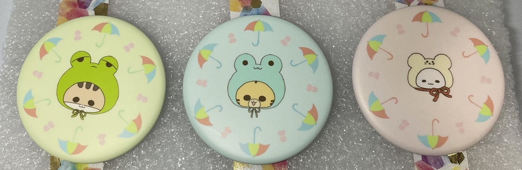 シマリスくん缶バッジセット_梅雨