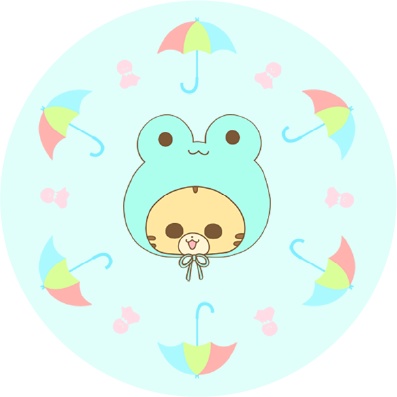 シマリスくん缶バッジセット_梅雨