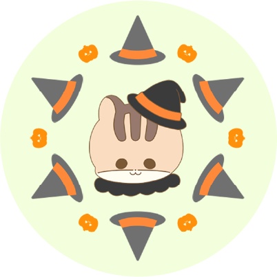 シマリスくん缶バッジセット_ハロウィン