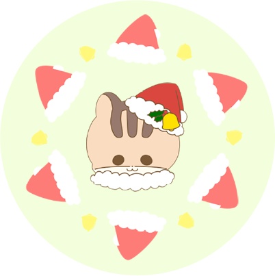 シマリスくん缶バッジセット_クリスマス