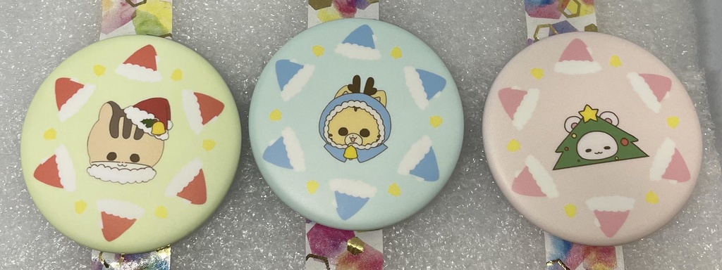 シマリスくん缶バッジセット_クリスマス