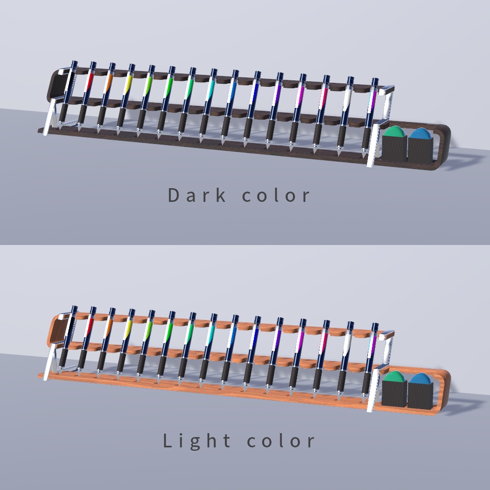 【無料QvPen差し替えモデル】Metal mechanical QvPen & Wood stand