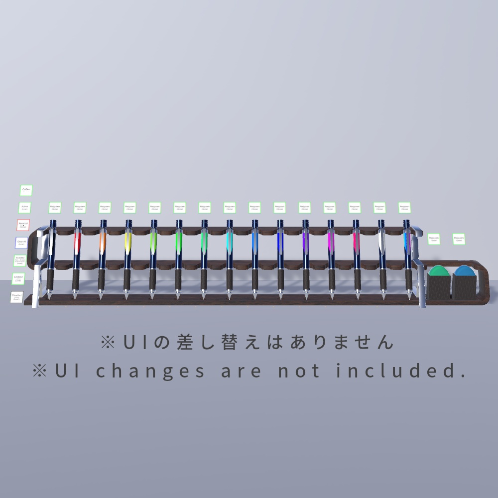 【無料QvPen差し替えモデル】Metal mechanical QvPen & Wood stand