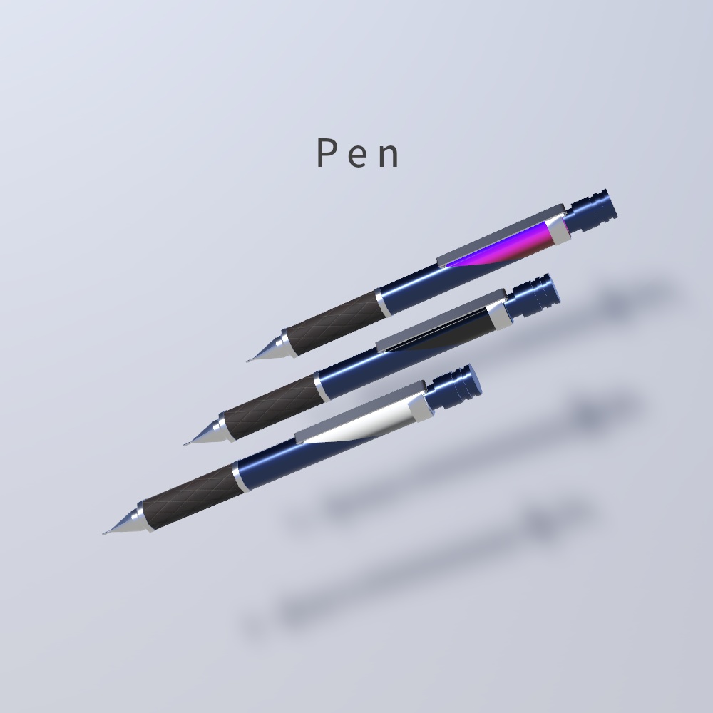 【無料QvPen差し替えモデル】Metal mechanical QvPen & Wood stand