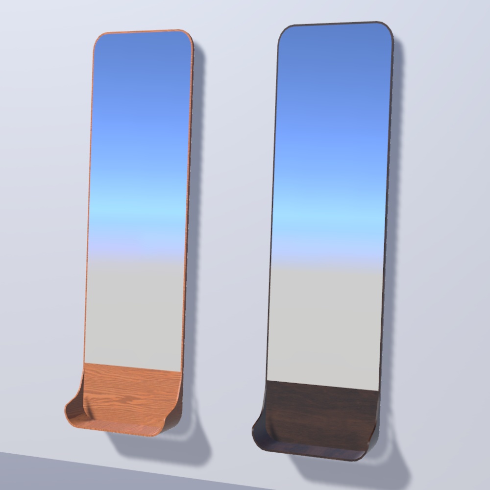 【無料】Wood mirror(鏡)