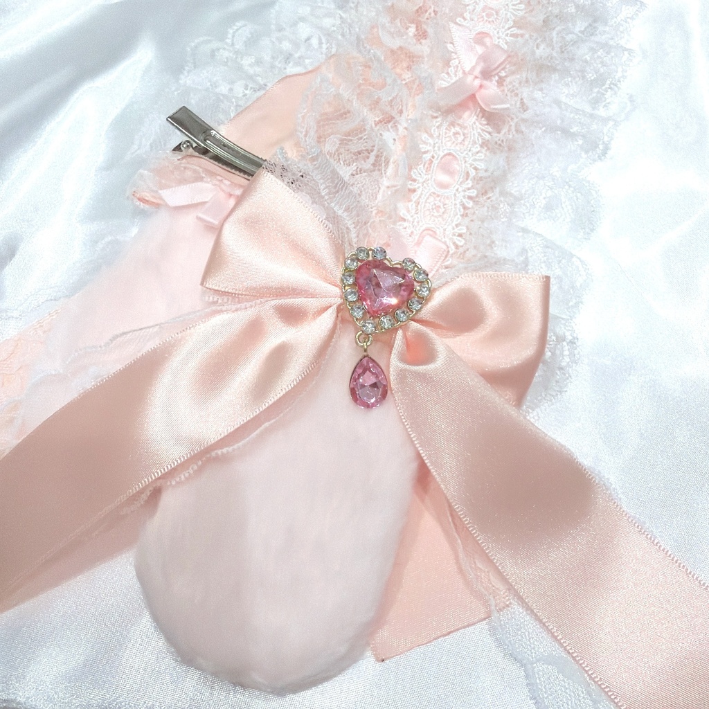【一点物】うさ耳ヘッドドレス ピンク