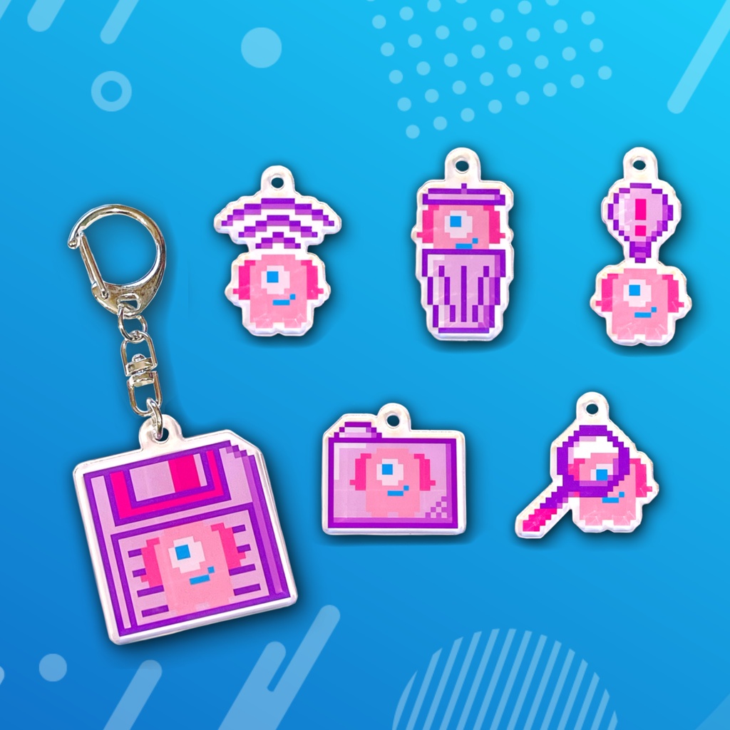 ギークなぴょんぶーアクリルキーホルダー