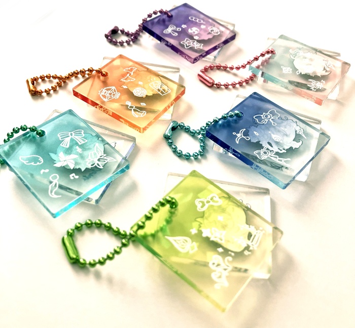 原神 神さま&美少年仙人2連アクキー(ホログラム&グラデ)