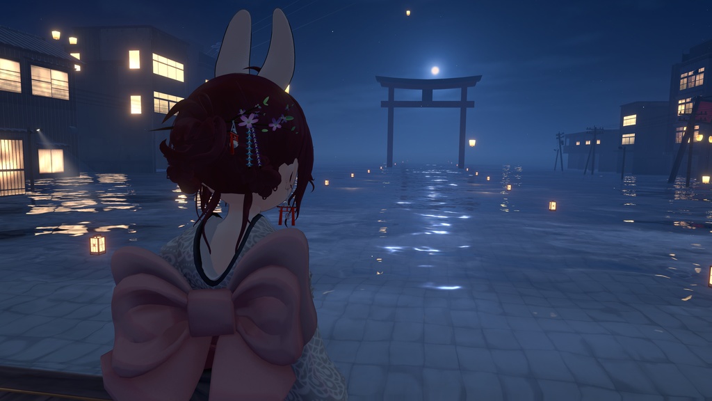 十五夜・月見の簪/月見の耳飾り