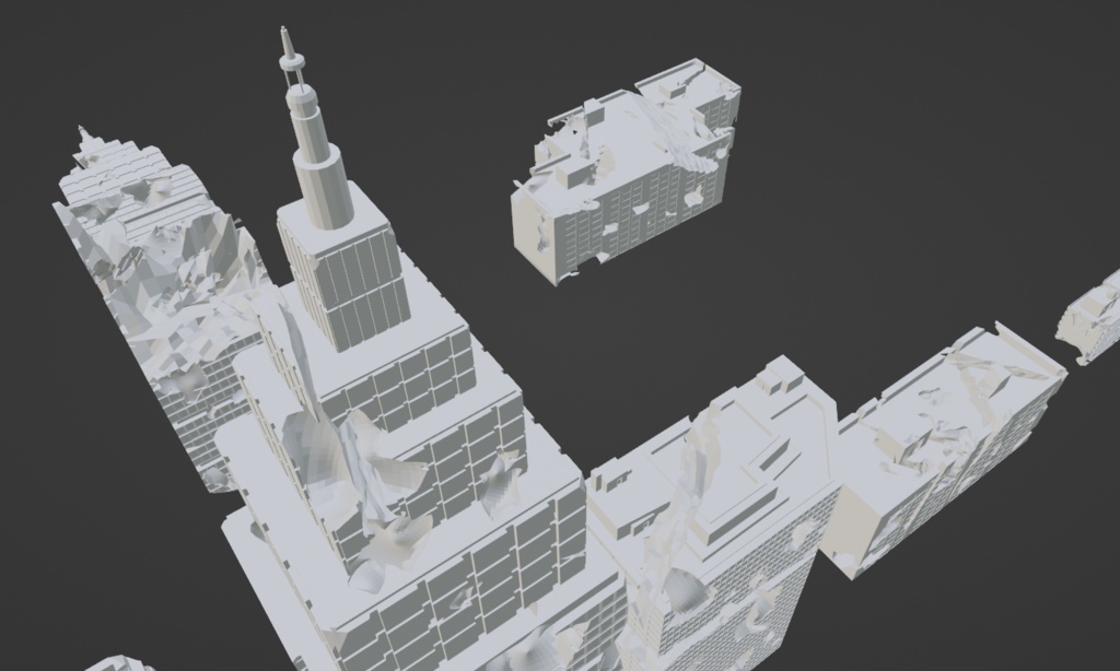 【外観】崩壊したビル・廃墟