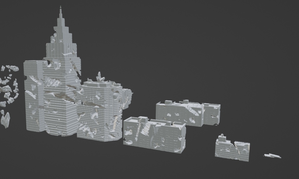 【外観】崩壊したビル・廃墟