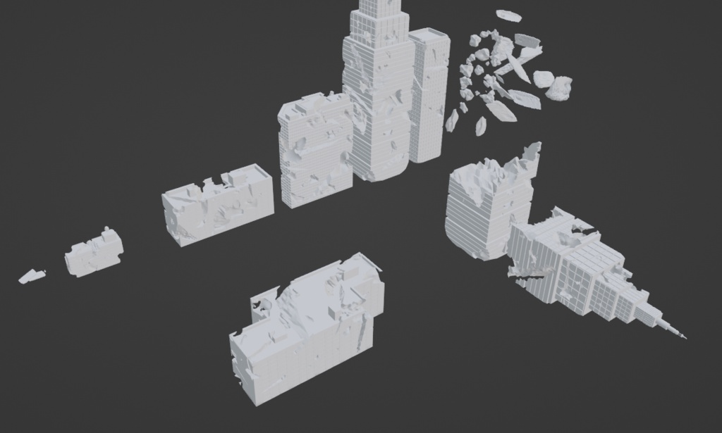 【外観】崩壊したビル・廃墟